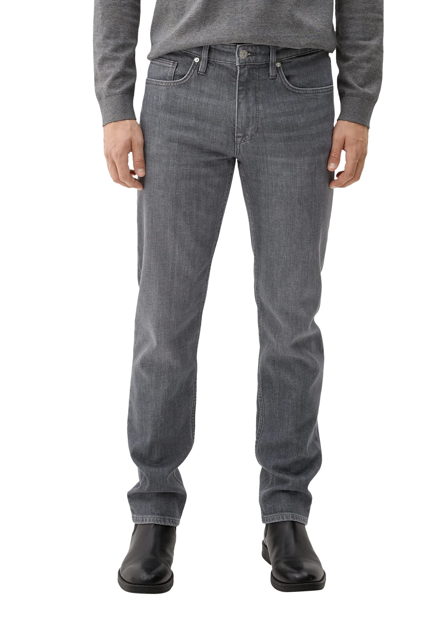 s.Oliver Men's Jeans Long Fit Modern Regular, Grey/Black, 34 W/34 L