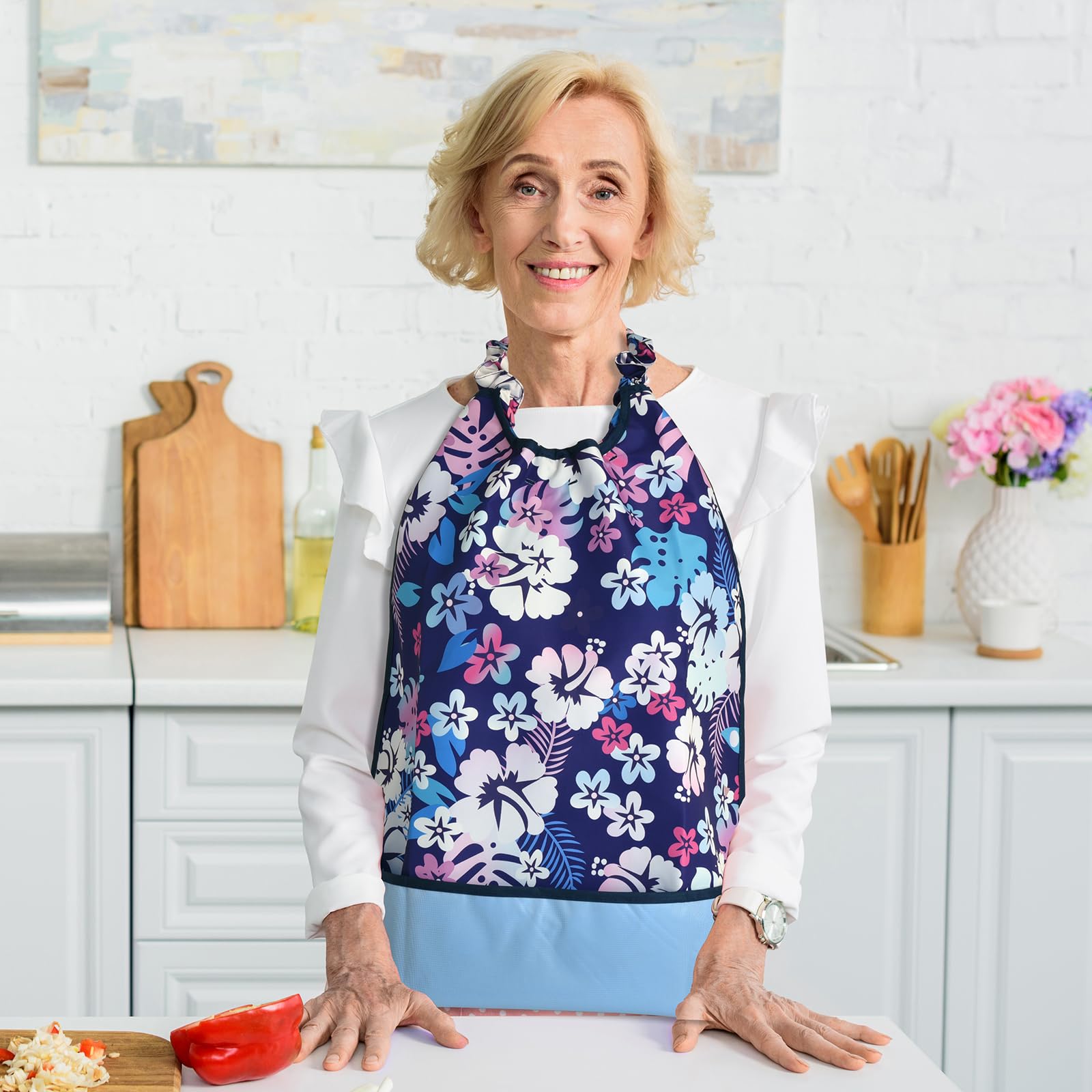 Celley Bavoirs pour adultes (lot de 3), cadeau pour personnes âgées, réutilisables et lavables