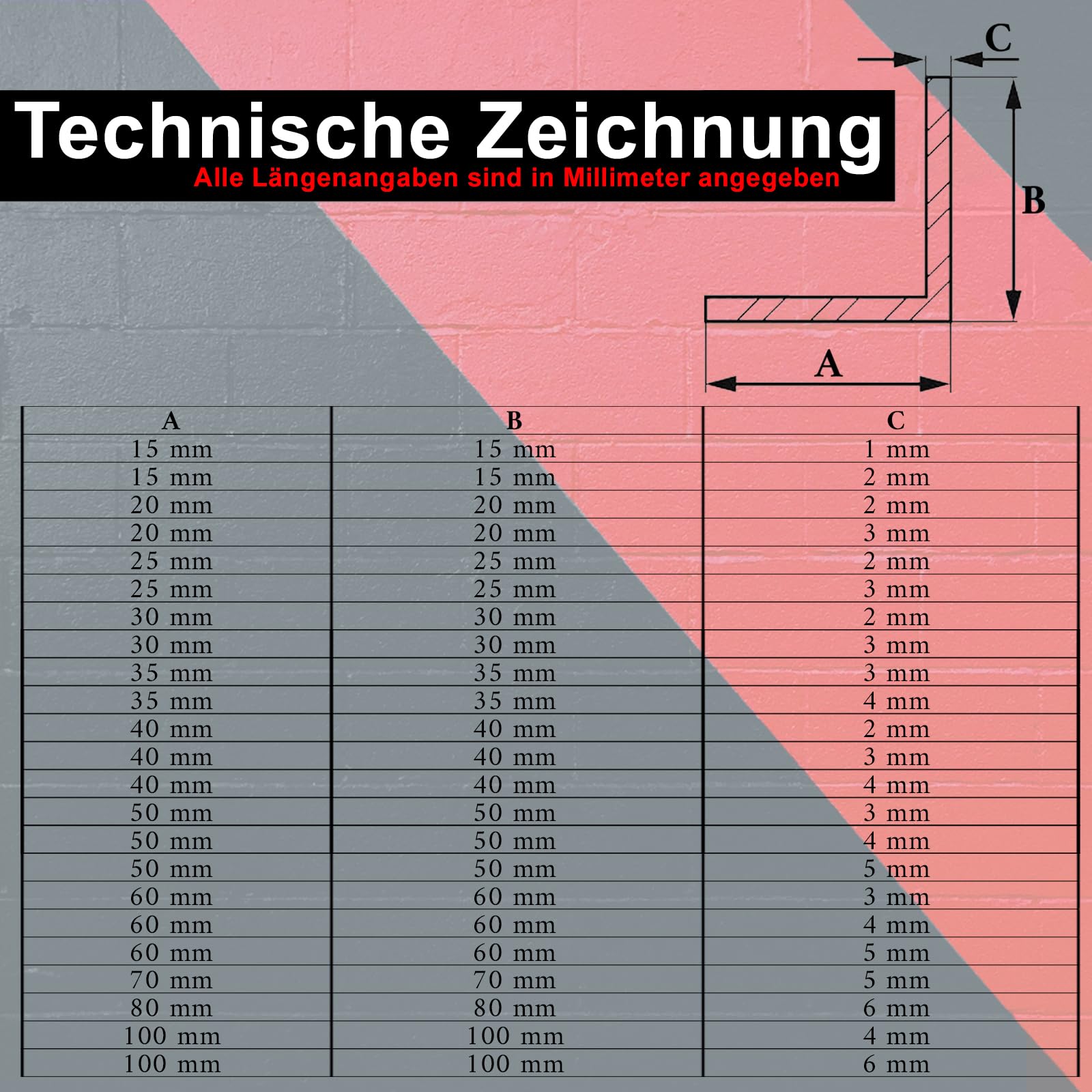 Aluminium Winkelprofil 25x25x3mm - 1500mm Länge Von Thyssenkrupp