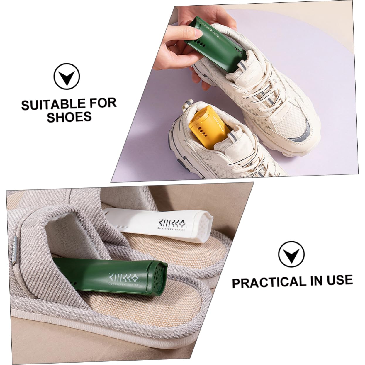 POPETPOP 8pezzi Capsule Deodoranti Per Scarpe Rimuovi Odori e Umidità Per Scarpiera e Armadio Fragranza Giallo Blu Bianco Nero