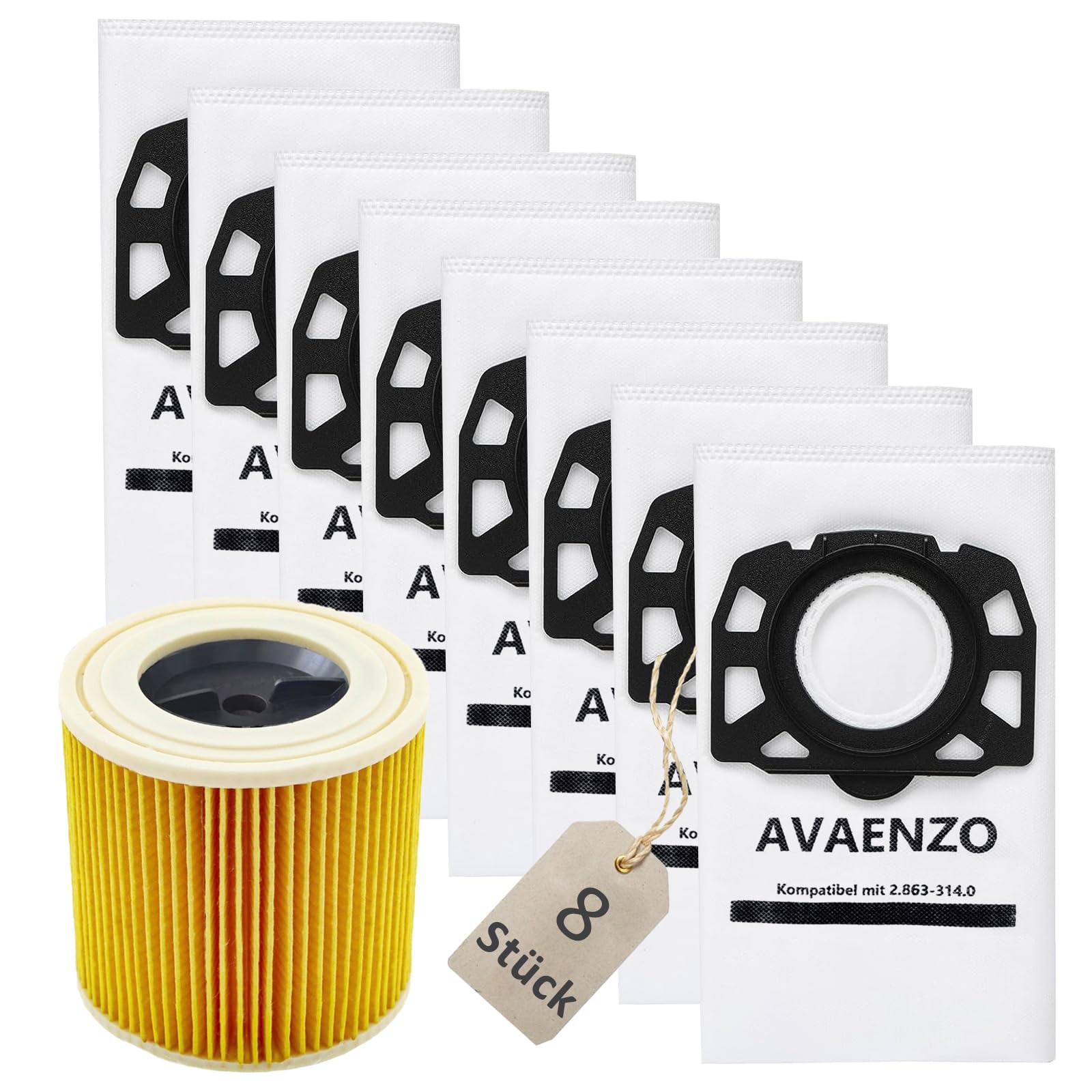 Sacs Karcher KFI 357 WD3S SE 4001 avec filtre cartouche pour aspirateur eau et poussière