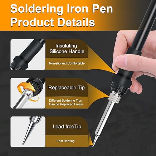 Miniatura 10 de Estación de soldador inalámbrico para Makita 18V bl1430, estación de soldador portátil inalámbrica, herramienta de soldadura de 60 W, kit de