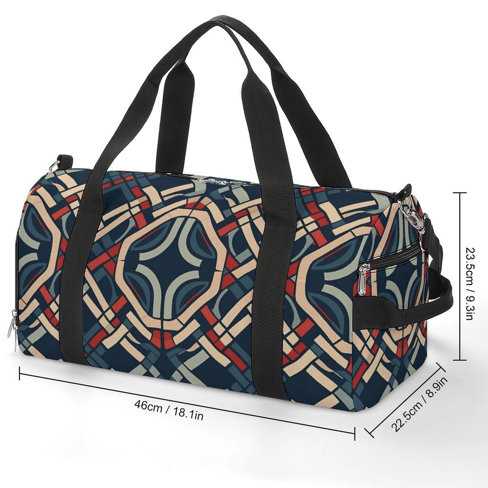 Sporttasche für Damen und Herren, mit Schuh- und Nassfach, Reisetasche, Blau und Weiß, Wochenendtasche, Handgepäcktasche für Schwimmen, Fitness, Workout, Sport, Einheitsgröße, Stil:, Einheitsgröße