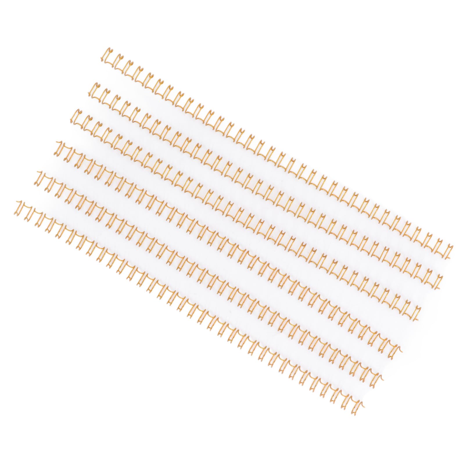 Bobinas de Encuadernación en Espiral, 100 Uds., Paso 3:1, Doble Bucle, de Encuadernación con Capacidad de 20 Hojas (GOLD)