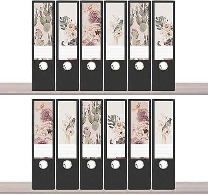 Ordneretiketten 4er Set - Selbstklebende Rückenschilder 19x6cm Für Breite Aktenordner