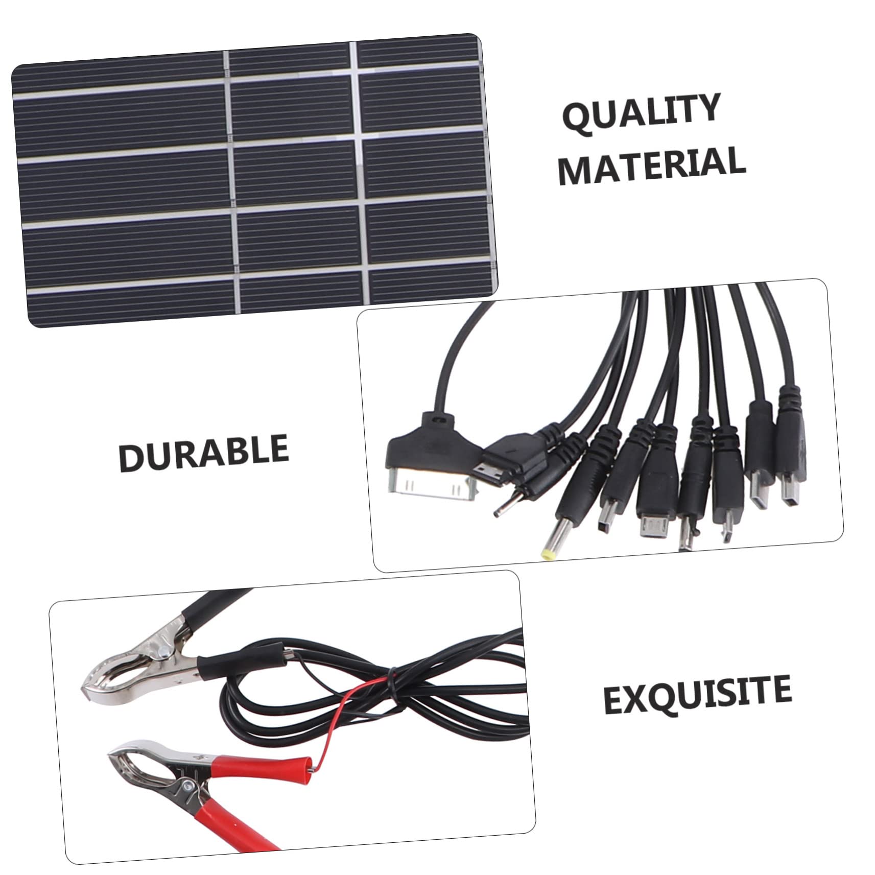 INOOMP Kits De Paneles Solares Monocristalino Para Exteriores Panel Solar De Silicio Energía Solar Móvil De Emergencia Autocaravana y