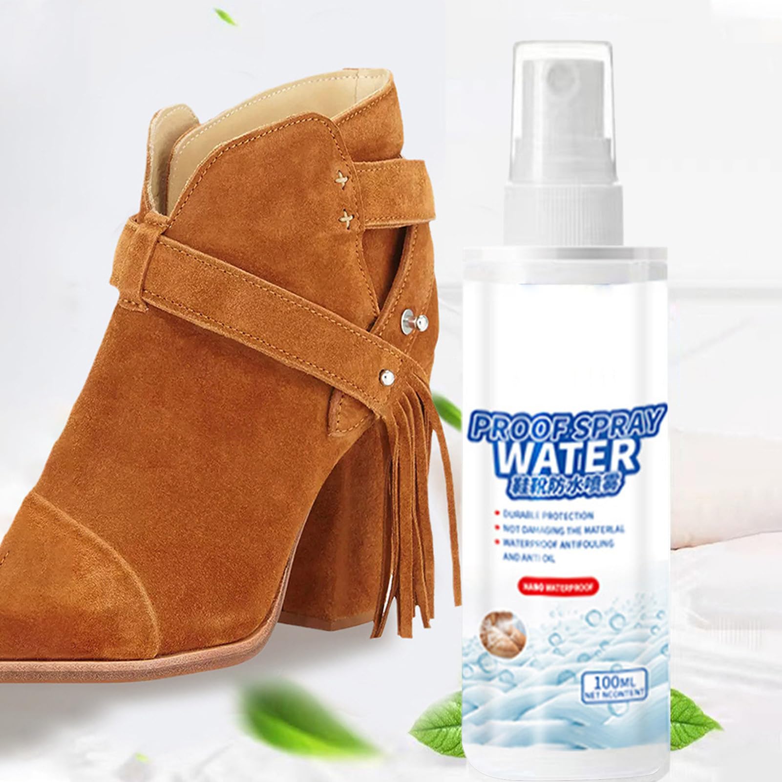 Spray Imperméabilisant Weather Proof Avec 4 Usages Pour Chaussures, Vêtements Et Accessoires En Cuir, Textiles Et Synthétiques