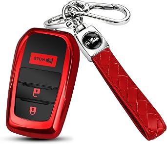 FT FUNTOR for Toyota Key Fob Cover with Keychain