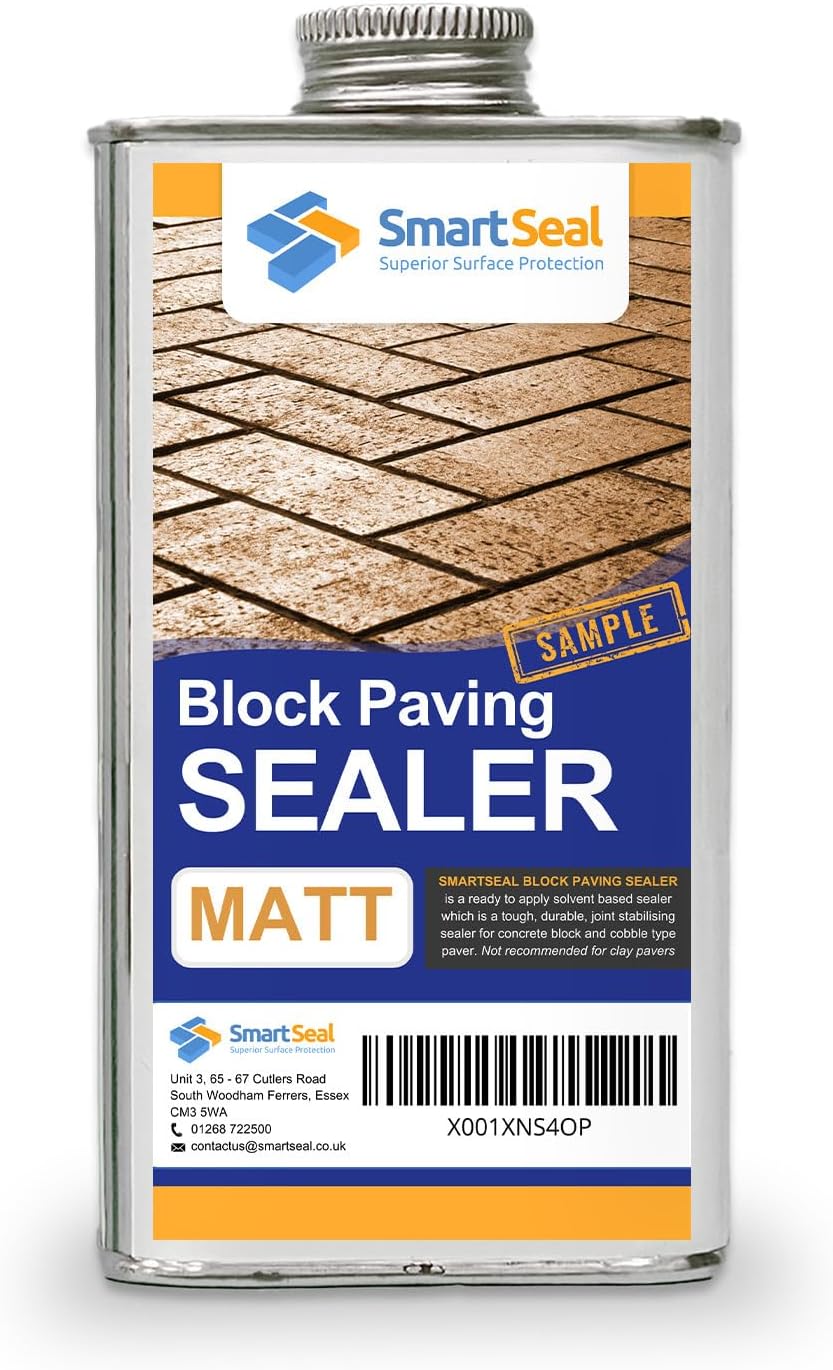 Block Paving Sealer - Matt Finish - Easy to Apply, Block Paving Sealant. Durable Sand Hardener & Weed Inhibitor – Best Block Paving Sealer for Driveways, Paths & Patios (150 ml Sample)