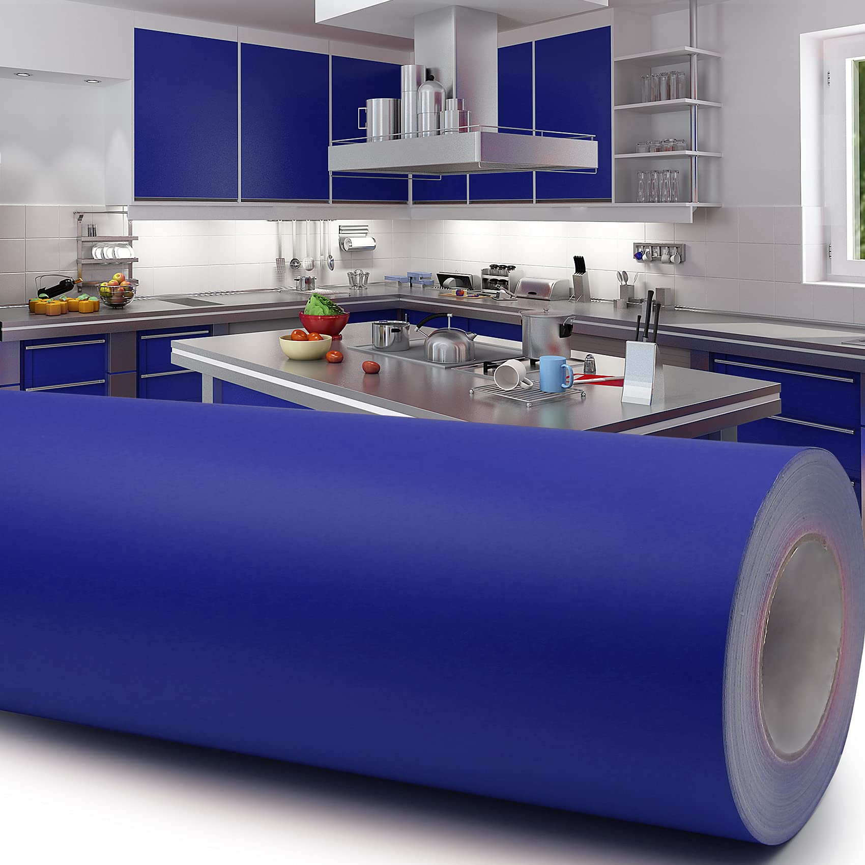 Graz Design 049 - Lámina adhesiva para plóter (10 m x 63 cm, incluye rasqueta), color azul real