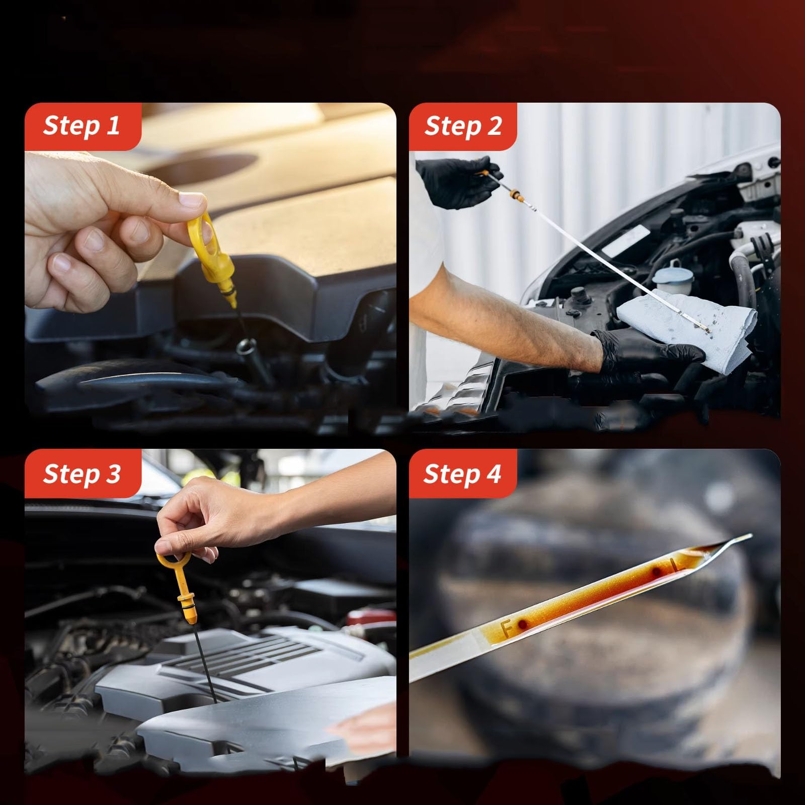 Asta di Livello dell'olio della Trasmissione 1 pz Asta di Livello dell'olio Motore dell'auto Ricambio Asta di Livello dell'olio ZJ01-10-450F Compatibile con Mazda 3 per M3