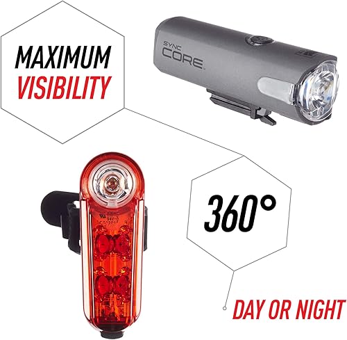 Miniatura 4 de CATEYE, SYNC - Luces LED recargables de alta potencia, faros, luz trasera o kit combinado