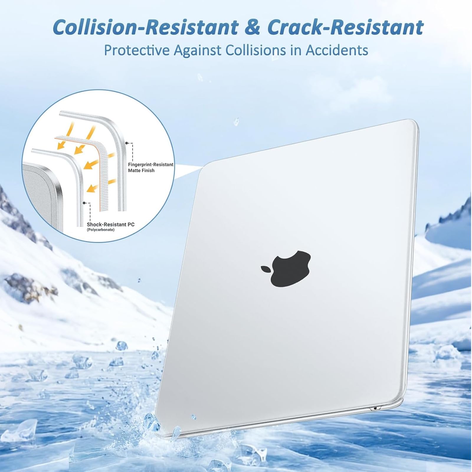 MOSISO Matowe etui kompatybilne z MacBook Air 13 cali M5 M4 M3 M2 2026-2022