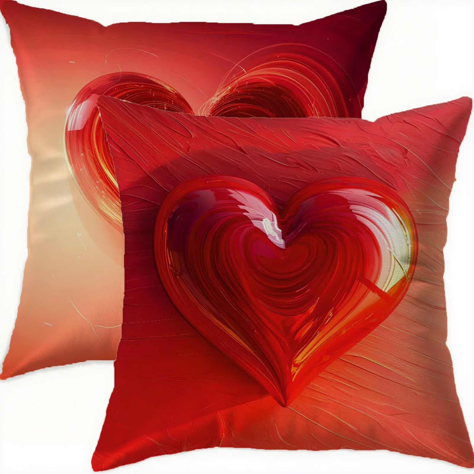 Taie oreiller rouge 65x65 imperméable pour coussin déco salon