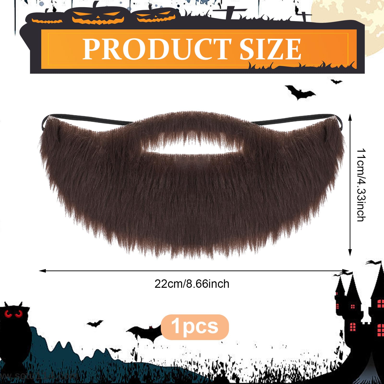 Sztuczne wąsy brązowe sztuczny broda kostium elastyczna meksykański pirat detektyw wąsy do przebrania męski makijaż Halloween Boże Narodzenie Fiesta maskarada impreza cosplay