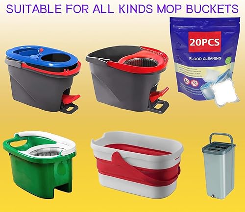 Miniatura 6 de TETEPV Limpiador de suelos duros, aroma a limón, 20 unidades (paquete de 1) hecho de ingredientes naturales, seguro para todos los suelos duros,