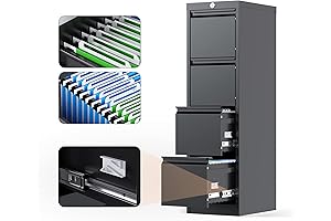 Aobabo 4-Drawer Locking File Cabinet: Secure Storage for Your Documents