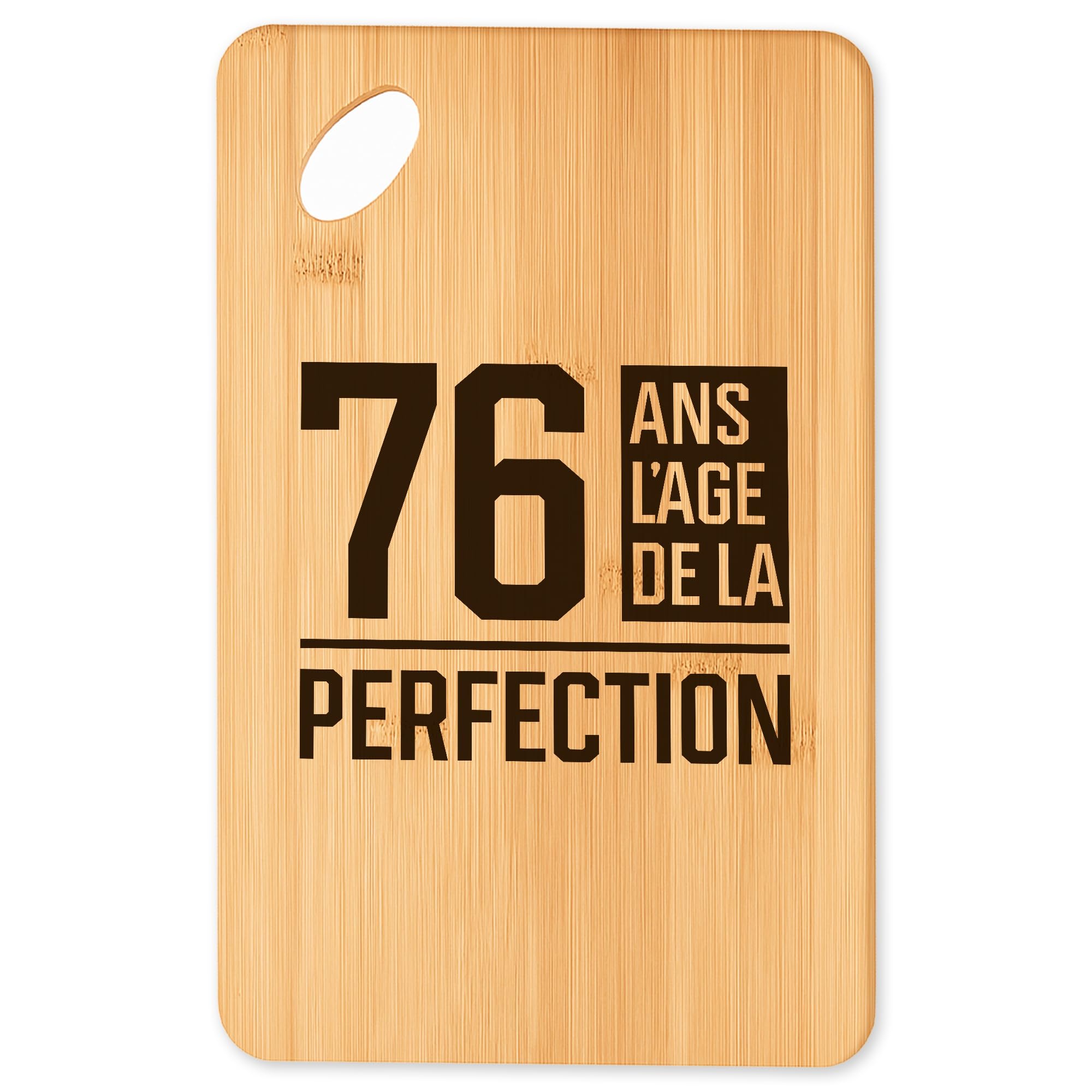 Planche à découper 76 ans en bambou pour cuisine et apéro