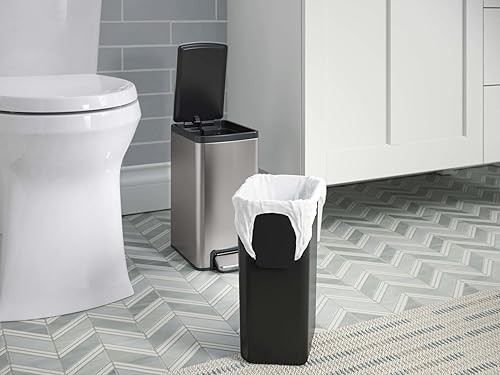 Miniatura 4 de Kohler Cubo de basura con tapa de 1.6 galones, 6 litros, acero inoxidable