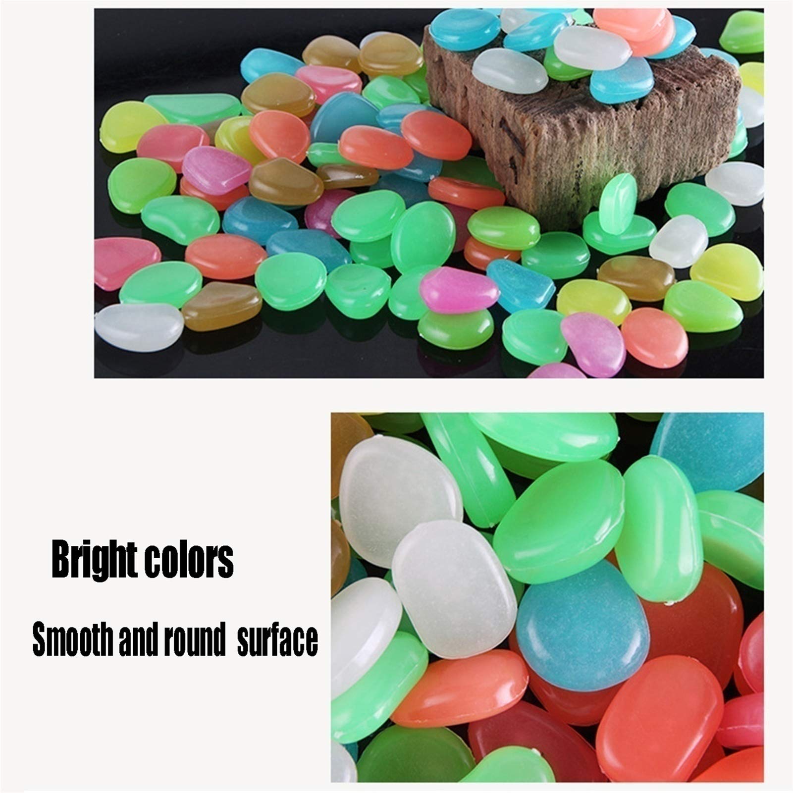 200 Pietre Luminose Fluorescenti Verdi - Ciottoli Per Giardino, Passerella, Acquario - Foto 10