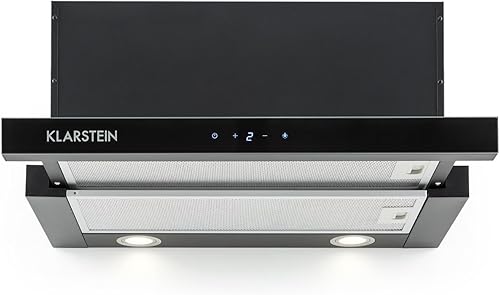 Miniatura 4 de Klarstein Campana extractora Vinea con máx. 610mh. Rendimiento del aire de escape - Black Edition, campana empotrada, 23.6 in de ancho, aire de