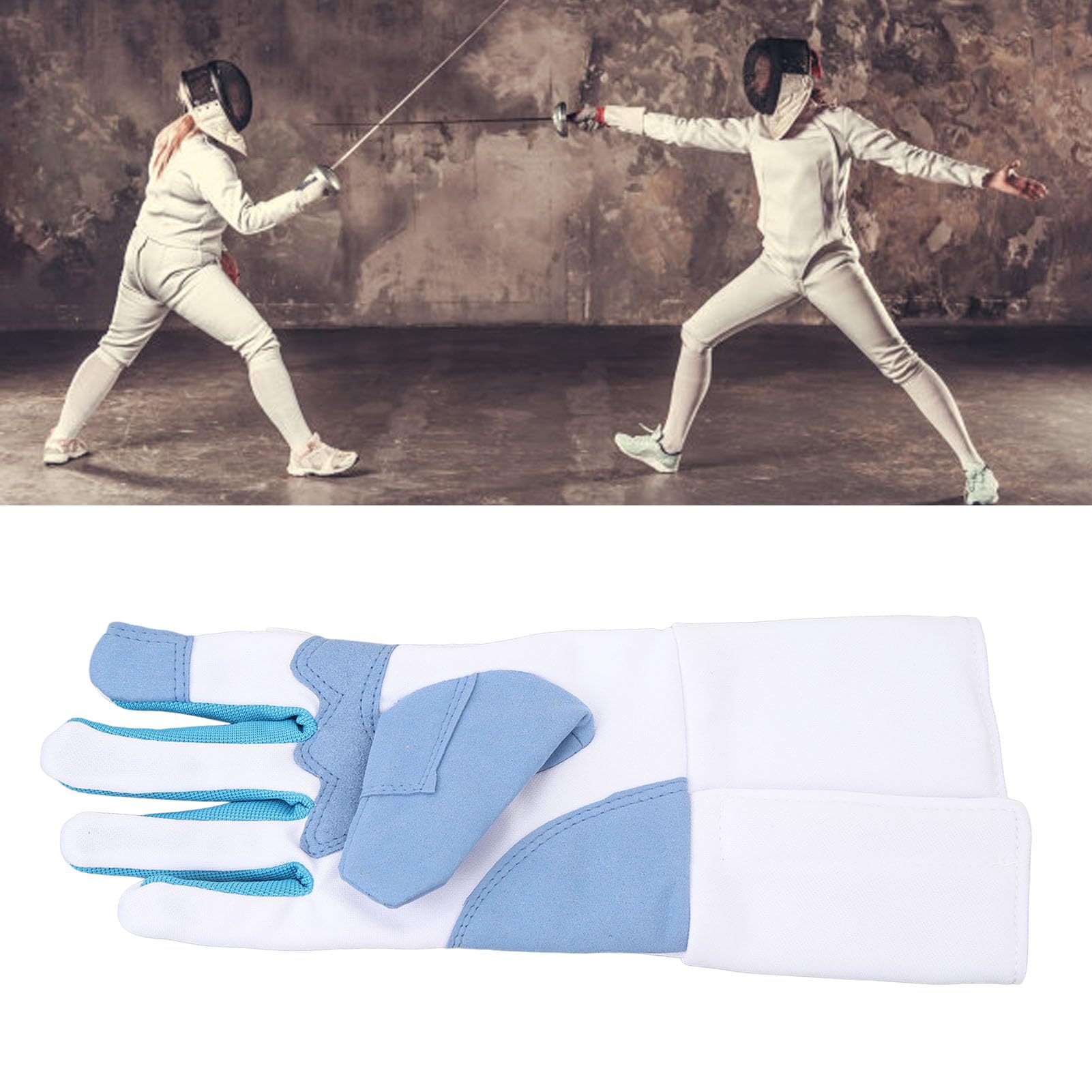 RiToEasysports Gants D'escrime, équipement D'escrime Main Droite Tissu tricoté Antidérapant Ajustement Confortable Gant D'entraînement D'escrime pour épée de Feuille de Sabre