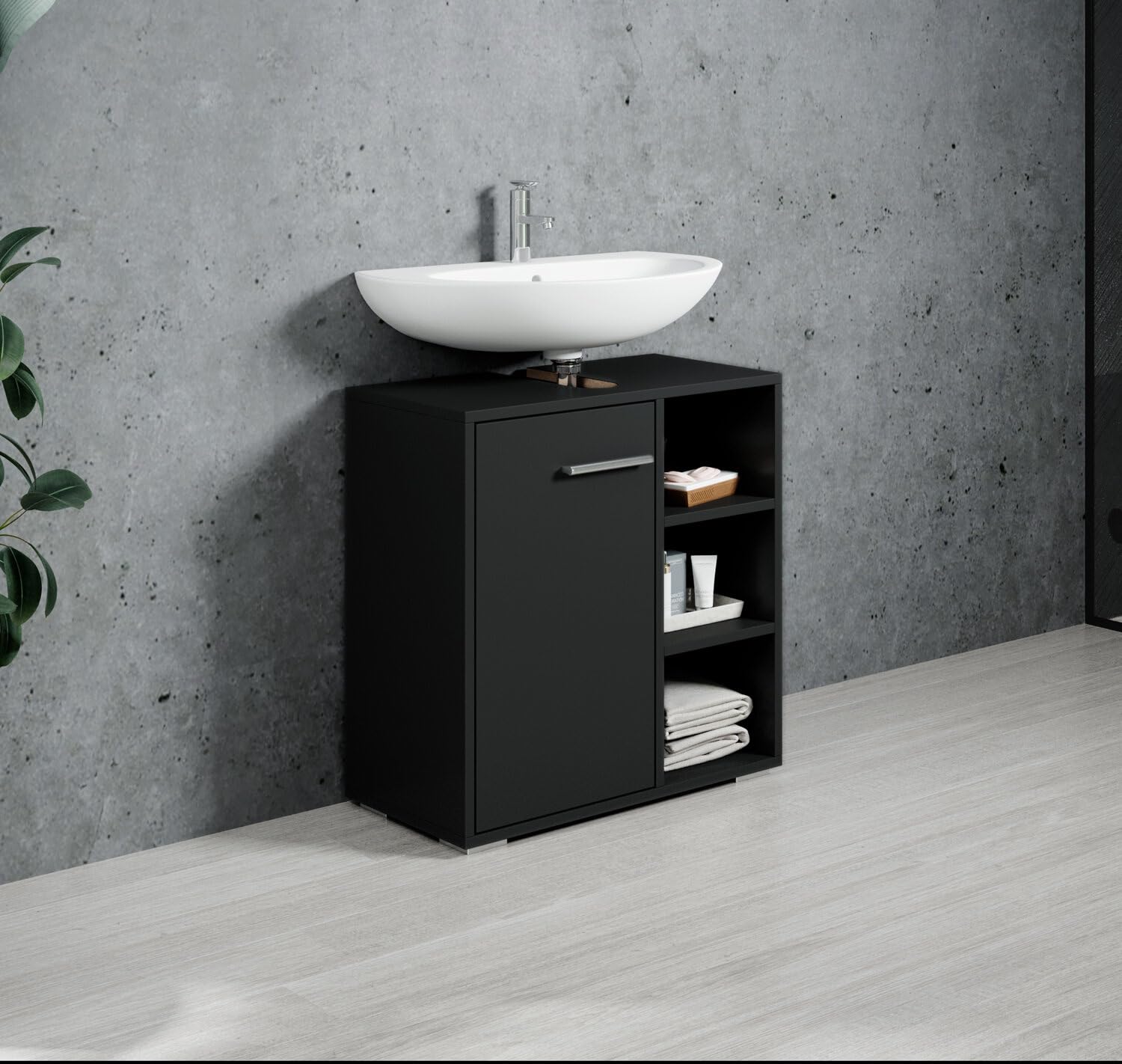 Mobili da bagno Neptunus 60 x 28 x 60cm Nero - armadio mobiletto lavabo