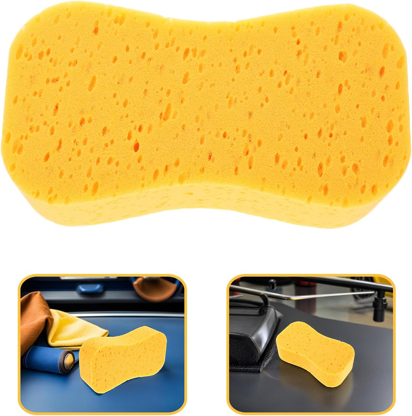 16PCS Car Washing Sponge Non-Scratch Cleaning Tools for Auto Vehicle Detailing Waxing Home Accessories - 23x12x6.2cm