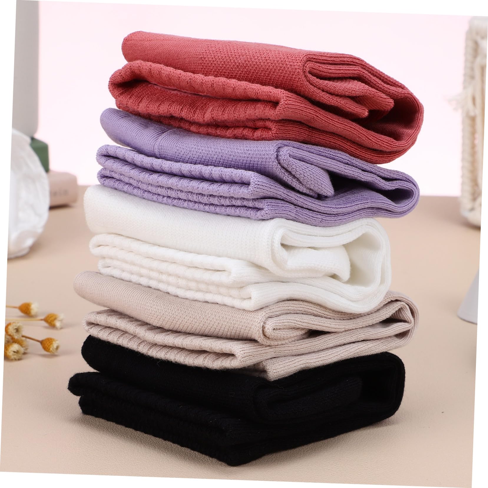 Didiseaon 10 pares Calcetines de Algodón para Mujer de Medias Tobilleras Transpirables de Alta Absorción de Sudor Sujeción Elástica y Fino para Diario y Deporte