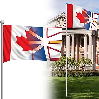 Flag of Newfoundland Labrador, HD Printing Canada Flag 3x5 Ft Outdoor with Brass Grommets, Polyester Canadian Flags Banner for Festival Decoration Celebration Garden