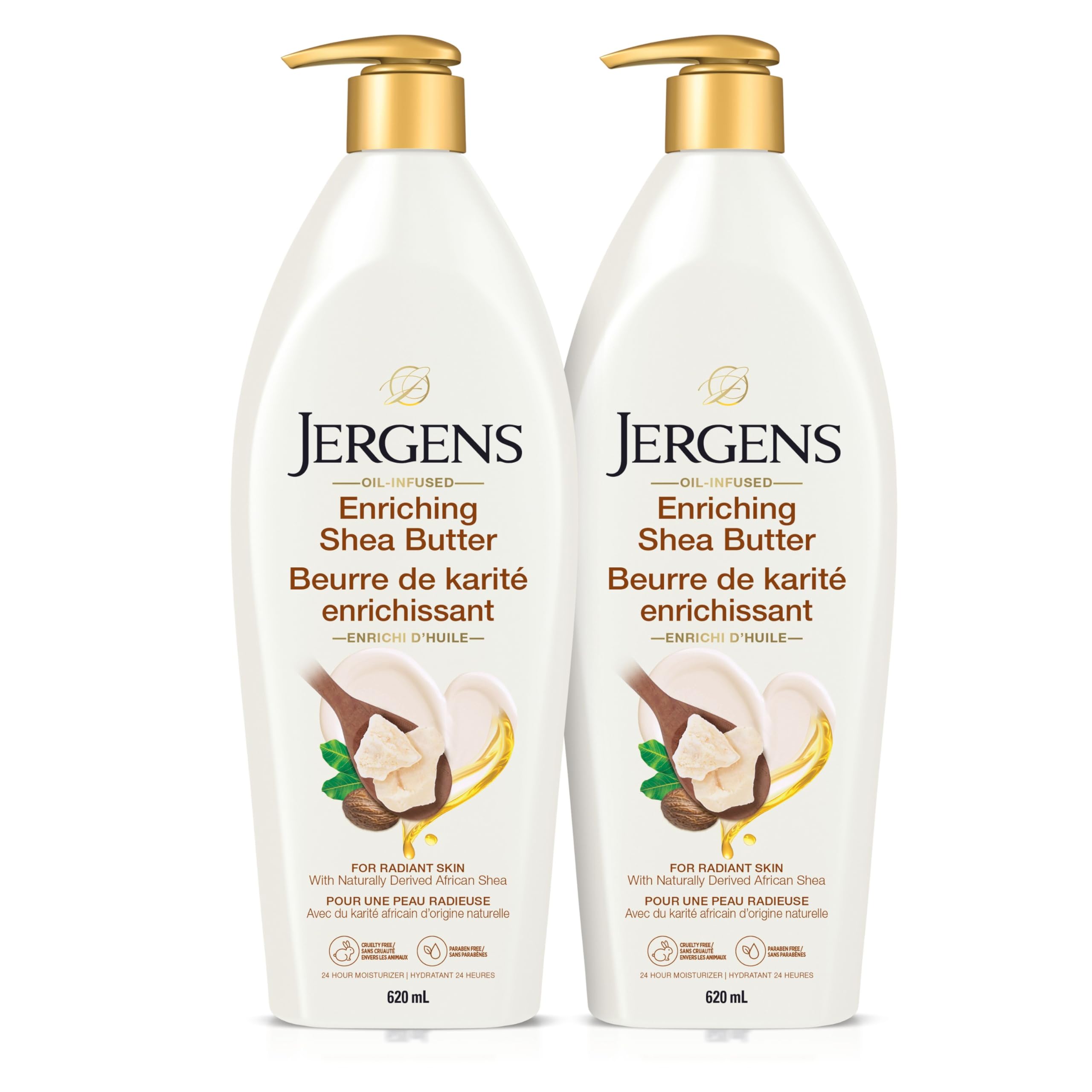 Jergens Moisturizer | Enriching Shea Butter Body Lotion for Dry