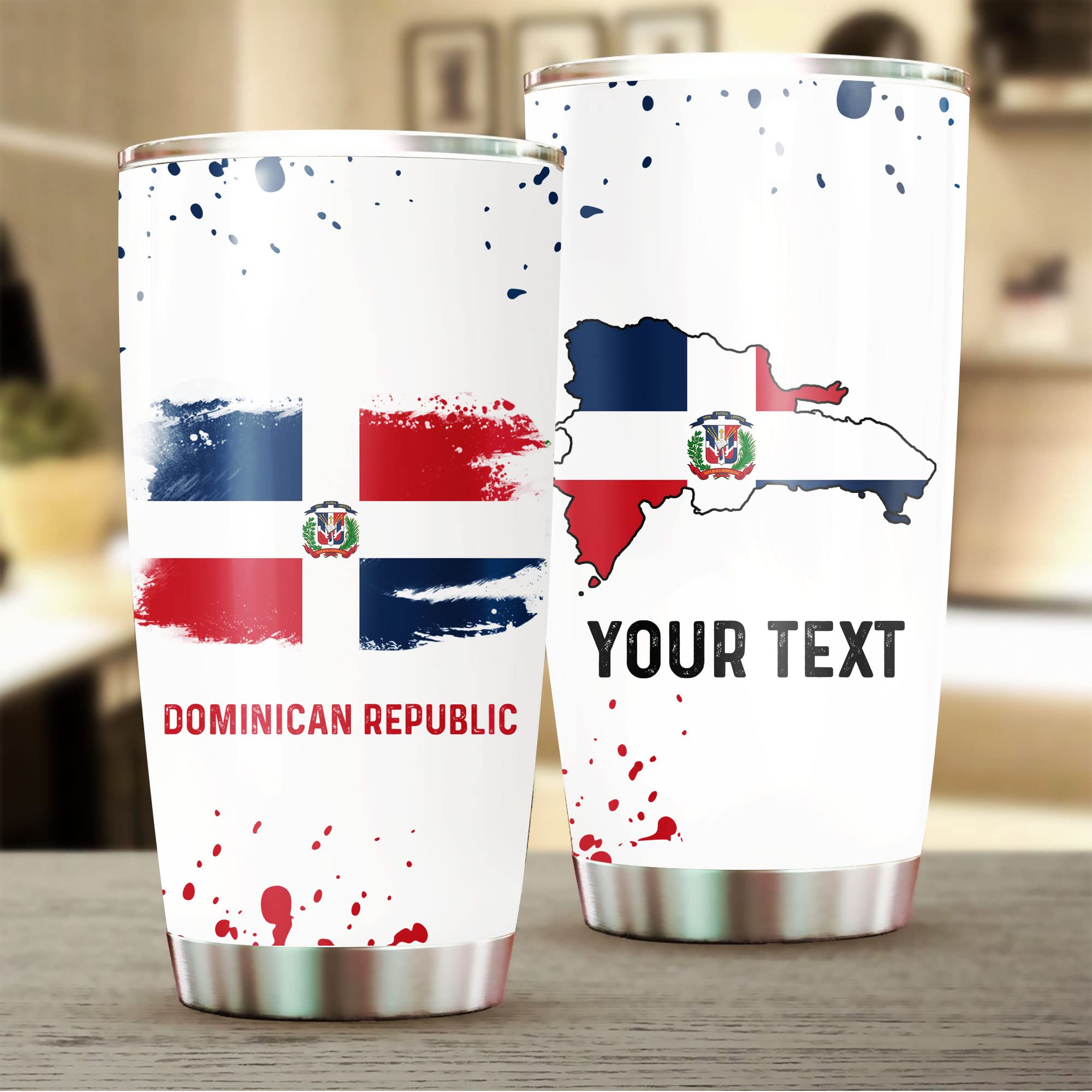 Taza De Acero Inoxidable Con Diseño De Uruguay - Capacidad 300/500 Ml, Incluye Tapa Y Pajita, Para Bebidas Frías Y Calientes