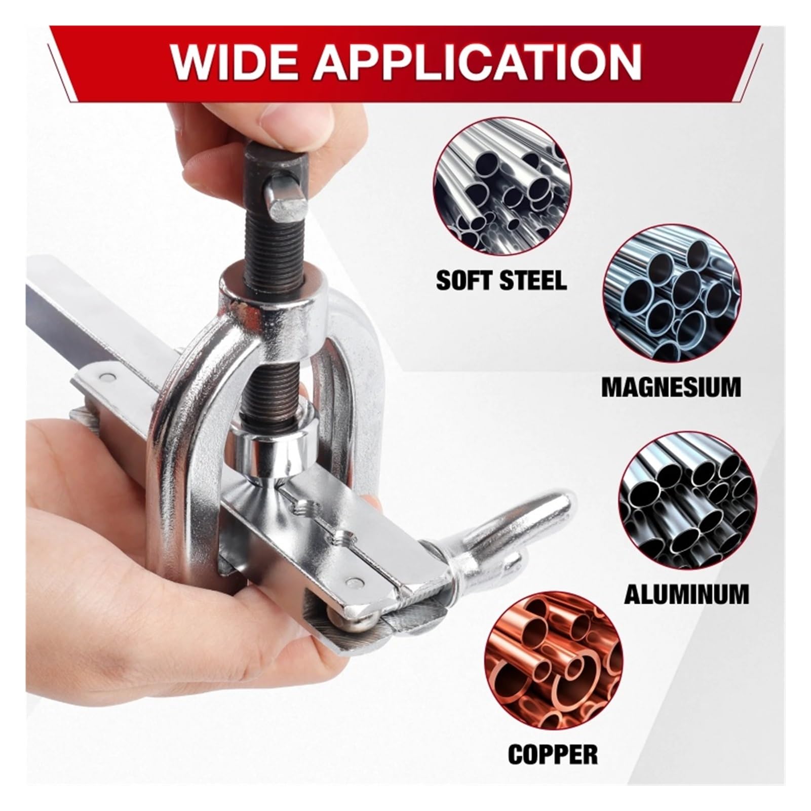 kit di strumenti per la riparazione dell'auto 1 set di utensili for svasatura e taglierina for tubi del freno, in rame, alluminio, ottone