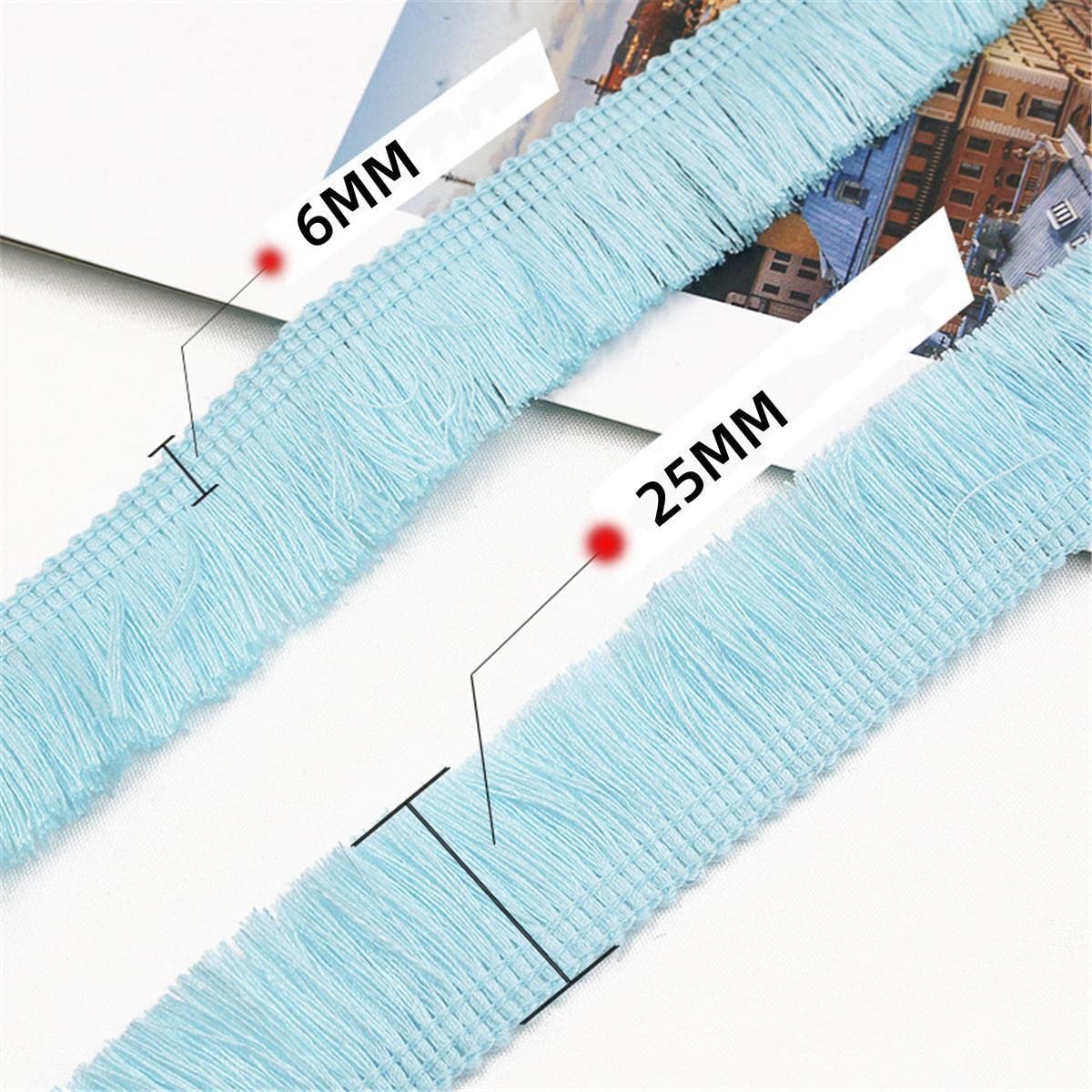 Zijden fran, kwastjes, snijfranjes, sierband, decoratieband, dansfranjes, naai-accessoires voor doe-het-zelf knutselen, kleding, kostuums, naaien, decoratie, beige, 3 meter, 15 cm