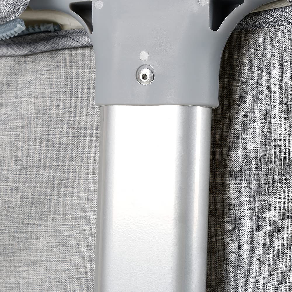 Culla Cododo,Culla Co-sleeping con materasso e zanzariera 2 in 1 Lettino Co-sleeping per neonati da 0 a 36 mesi (96 * 57 * 77cm, grigio)