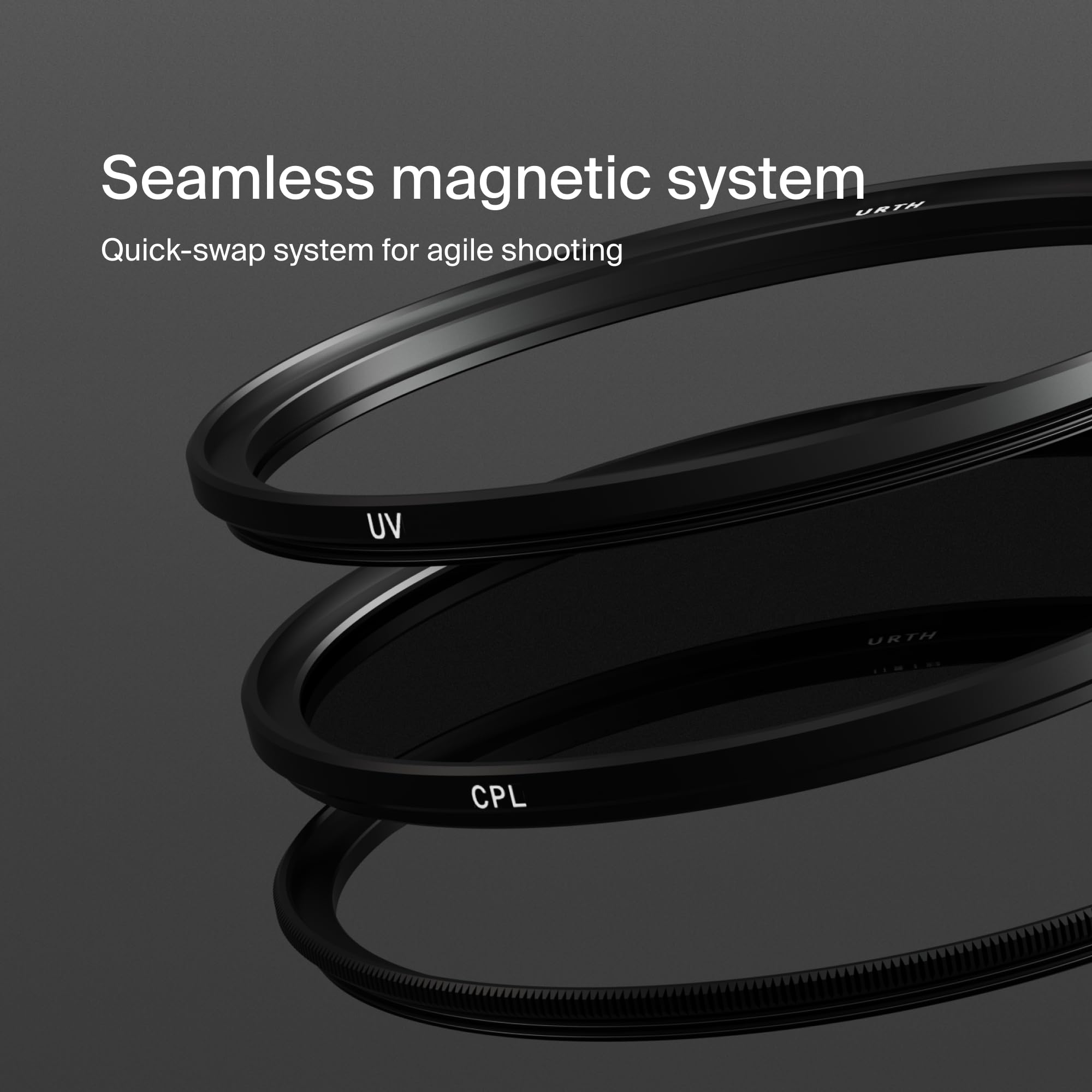 Urth 49 mm Kit Filtri Magnetici UV e Filtro Polarizzatore CPL (Plus) 2-in-1 — Nano Rivestimento 30 Strati, Filtro per Fotocamera in Vetro Ottico HD con 2 Tappi