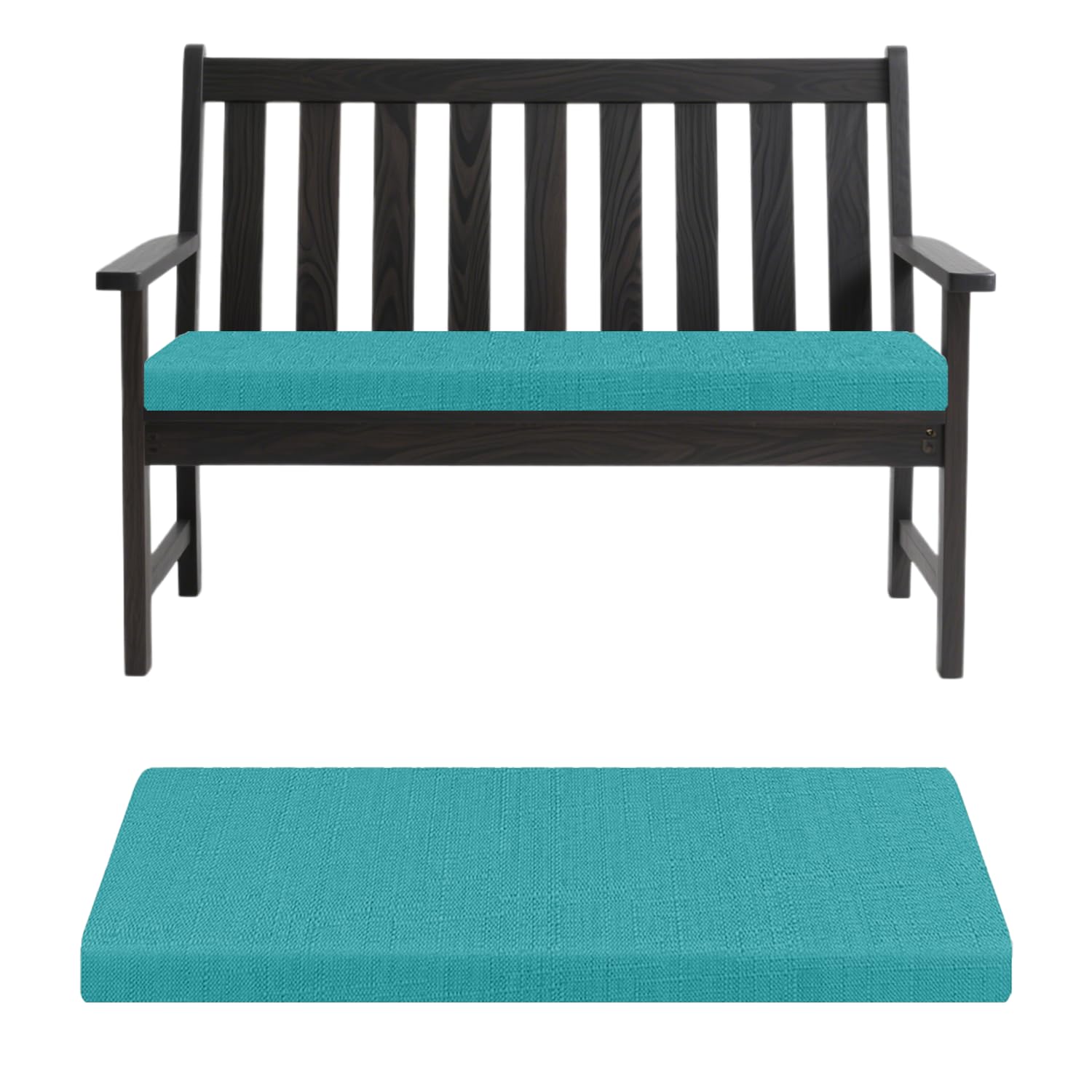 Coussin de banc de jardin bleu clair 170x45x5 cm pour l'extérieur