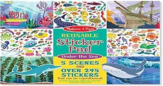 Melissa & Doug Reusable Sticker Activity Pad - Under The Sea | Restickable Stickers, Ocean Animals Art Activities, Arts And Crafts For Kids Ages 3+