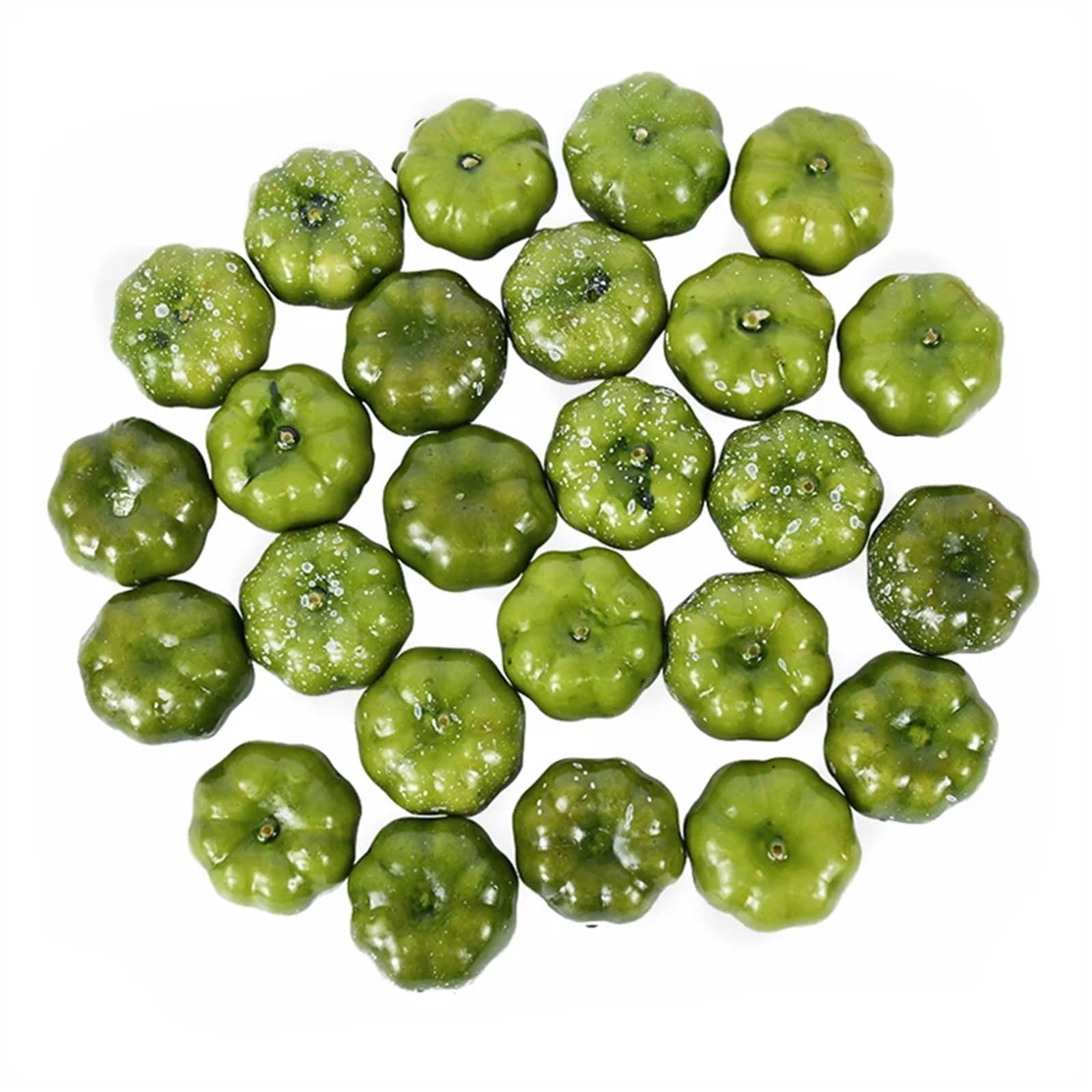 LUYSGBXR Fake Vegetable Simulation Vegetable Mini Artificial Pumpkin Halloween Decoration Home Party DIY Fake Decor Props(Green,25pcs)