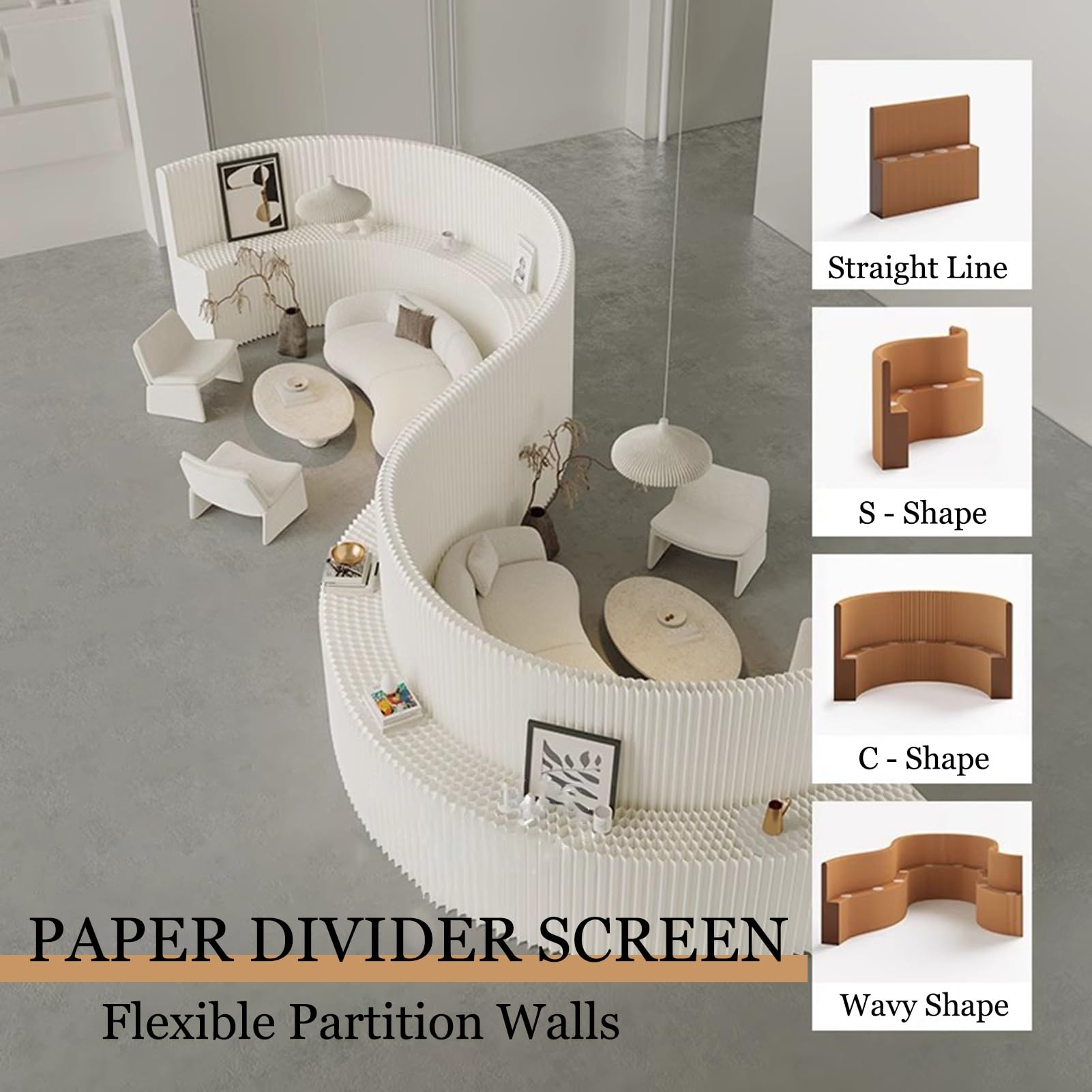 Divisori per ambienti, Parete divisoria for ufficio, studio, caffetteria(3x2.4m/9.84x7.87ft)