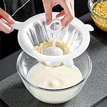 SOOHAO 3PCS Nylon Fine Mesh Strainers -120Mesh 200Mesh 300Mesh Strainers with Hanging Ears, 3pcs Kitchen Filter Tool for Milk Tea,NutMilk,Soy Milk,Juice,Yogurt,Coffee,Milk,Yogurt,Honey etc