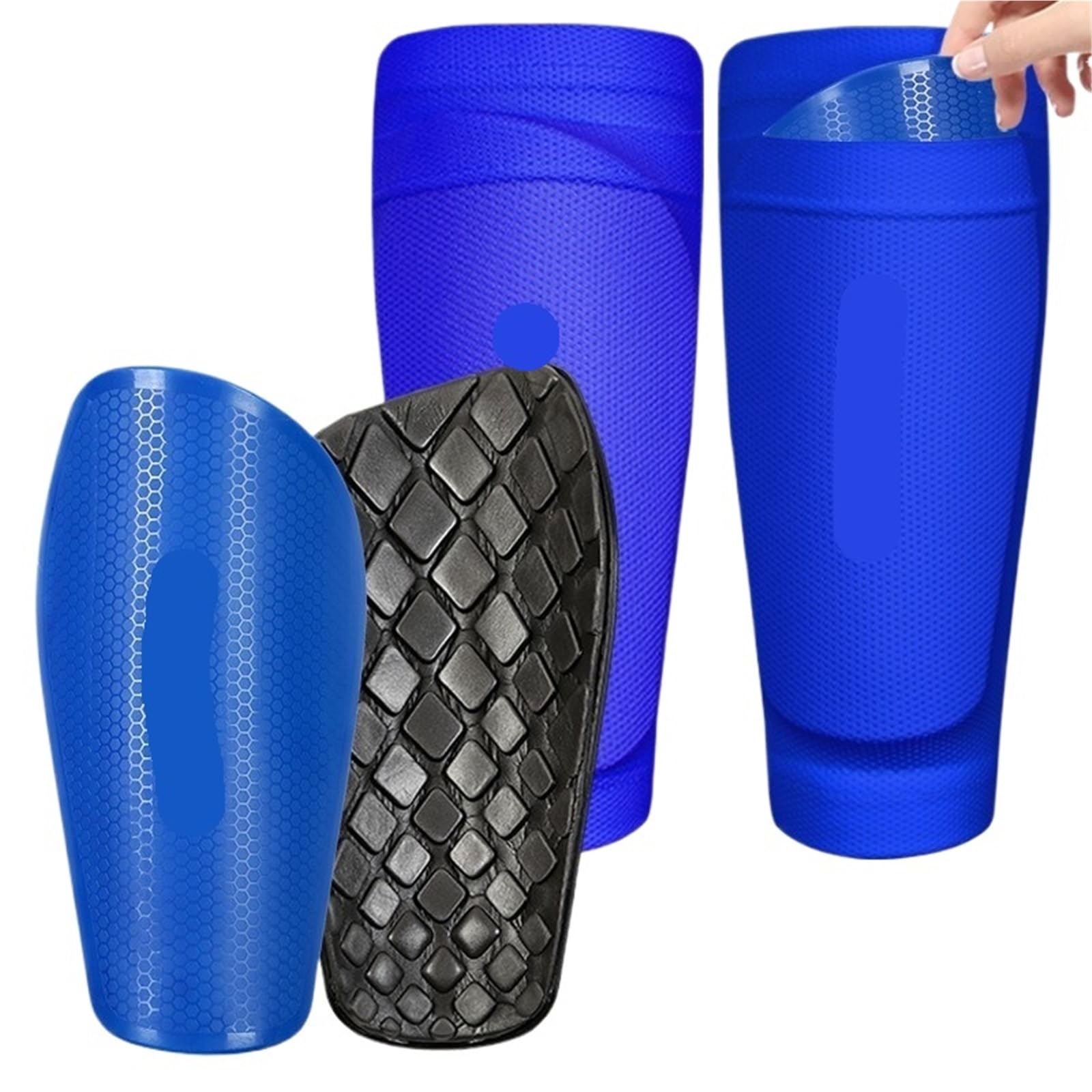 Protege Tibia Protège-Tibias de Football for Adultes, protège-Tibias avec Manches, légers, équipement Protection for Le