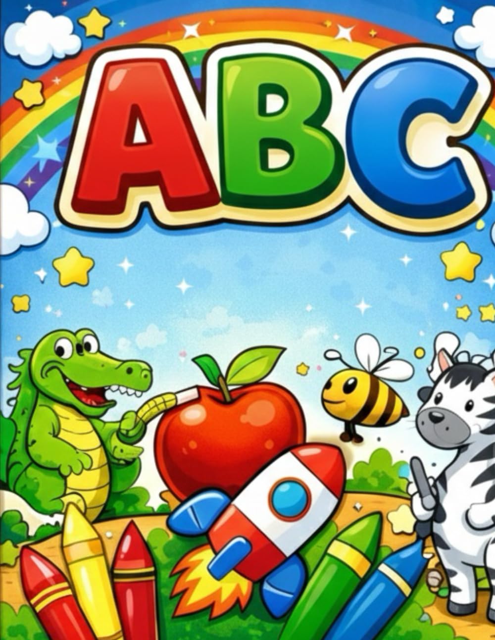 Alphabet A to Z Coloring Book for Kids Ages 3–6: My First Alphabet Coloring Book: A to Z Fun for Kids