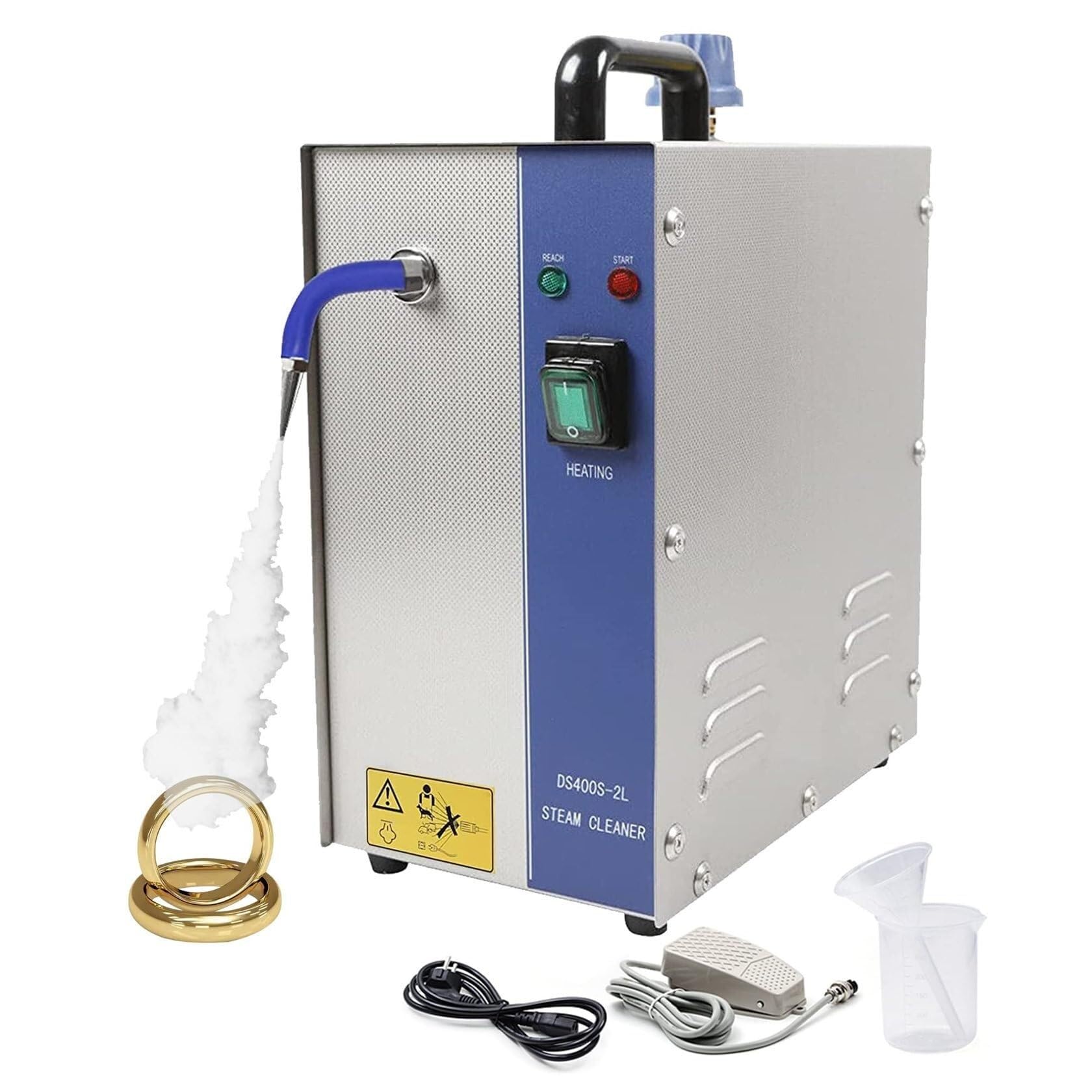 Gemstone Cleaning Machine 4L Electric Stainless Steel Jewelry Steam Cleaner Jewelry Steam Cleaning