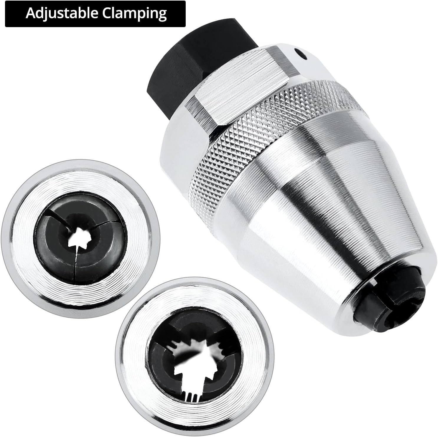 QWORK High-Performance Damaged Bolt and Stud Extractor Tool, 3/8-inch Drive, Heat-Treated Alloy Steel, Chrome Finish