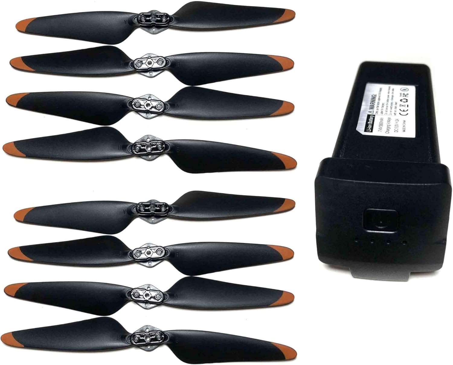 YILIANDE for Teng2 S155 Drone Battery 7.4V 3800mAh for M318 MAX RC for Quadcopter for Blade(Orange Blade Battery)