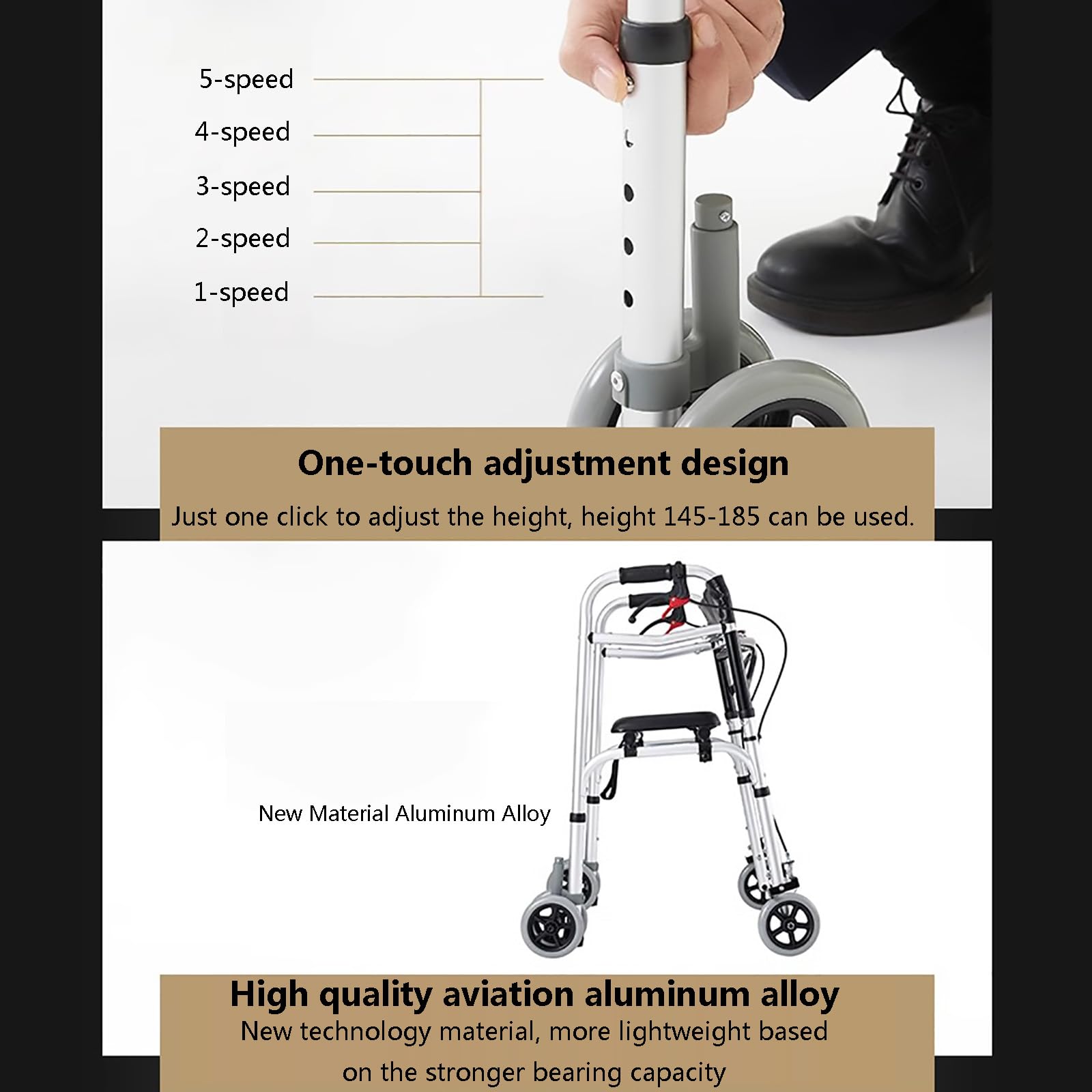 Andadores for personas mayores Andador plegable con asiento