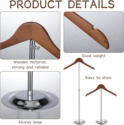 Miniatura 3 de Barydat Exhibición ajustable de camiseta para adultos, soporte flexible para hombro, soporte portátil de exhibición de camisetas para vendedores,