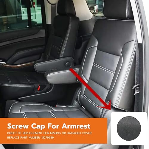 Miniatura 7 de 2 tapas para reposabrazos para Chevy Tahoe Suburban Yukon Cadillac Escalade 07-19, sustituye a 15279689 Reemplazo OEM izquierdo o derecho del