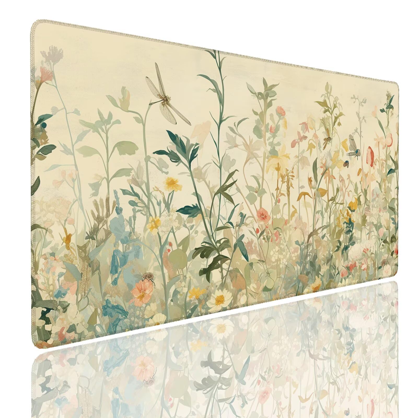Tappetino per Mouse da Gaming, Tappetino Mouse Pad XXL Grande, Mousepad con Impermeabile e Antiscivolo, Lavabile Sottomano Copri Scrivania Ufficio, Tappetini Tappeto Mouse Mat 900x500x4mm Wall (10)